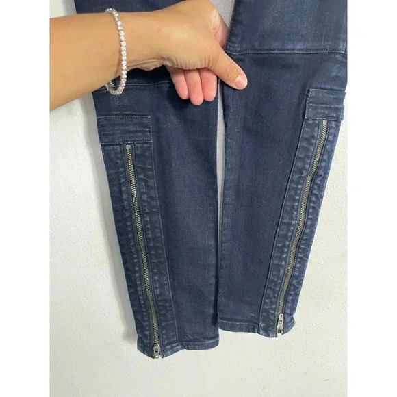 Rag & Bone Womens Ankle Zip Stretch Mid Rise Skinny Dark Wash Jeans Blue Sz 26 - Picture 5 of 11